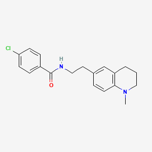 molecular formula C19H21ClN2O B2889491 4-氯-N-(2-(1-甲基-1,2,3,4-四氢喹啉-6-基)乙基)苯甲酰胺 CAS No. 946280-65-5