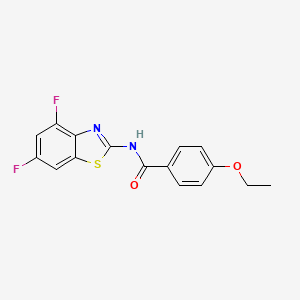 molecular formula C16H12F2N2O2S B2889496 N-(4,6-difluoro-1,3-benzothiazol-2-yl)-4-ethoxybenzamide CAS No. 868368-76-7