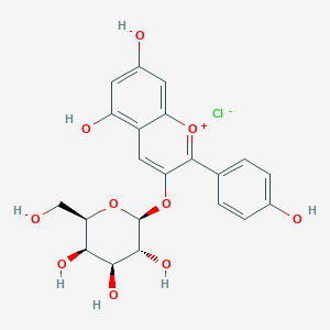 molecular formula C₂₁H₂₁ClO₁₀ B028895 天竺葵苷3-半乳糖苷 CAS No. 34425-22-4