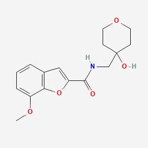 N-((4-hydroxytetrahydro-2H-pyran-4-yl)methyl)-7-methoxybenzofuran-2-carboxamide