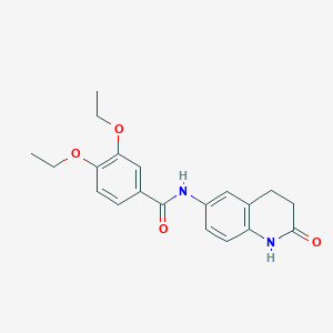 molecular formula C20H22N2O4 B2889506 3,4-diethoxy-N-(2-oxo-1,2,3,4-tetrahydroquinolin-6-yl)benzamide CAS No. 922000-11-1