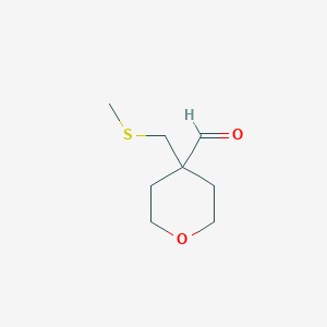 4-(Methylsulfanylmethyl)oxane-4-carbaldehyde