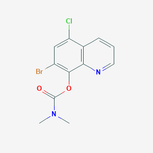 molecular formula C12H10BrClN2O2 B2889516 7-溴-5-氯喹啉-8-基二甲基氨基甲酸酯 CAS No. 347370-56-3