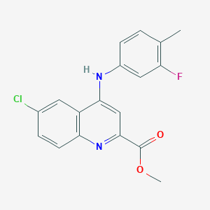 molecular formula C18H14ClFN2O2 B2889517 2-(1,3-二甲基-7-氧代-1,7-二氢-6H-吡唑并[3,4-c]吡啶-6-基)-N-(2-乙氧基苄基)乙酰胺 CAS No. 1207049-53-3