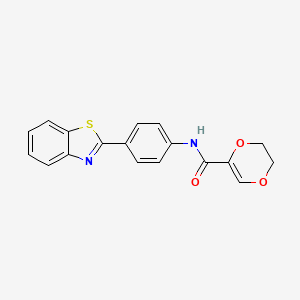 N-[4-(1,3-benzothiazol-2-yl)phenyl]-2,3-dihydro-1,4-dioxine-5-carboxamide