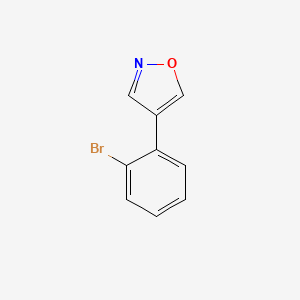 molecular formula C9H6BrNO B2889533 4-(2-Bromophenyl)isoxazole CAS No. 1465640-79-2