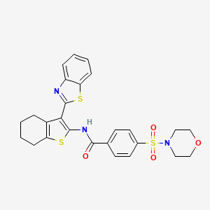 molecular formula C26H25N3O4S3 B2889544 N-(3-(benzo[d]thiazol-2-yl)-4,5,6,7-tetrahydrobenzo[b]thiophen-2-yl)-4-(morpholinosulfonyl)benzamide CAS No. 325988-50-9