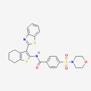 molecular formula C26H25N3O4S3 B2889544 N-(3-(苯并[d]噻唑-2-基)-4,5,6,7-四氢苯并[b]噻吩-2-基)-4-(吗啉磺酰基)苯甲酰胺 CAS No. 325988-50-9