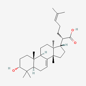 molecular formula C30H48O3 B2889545 Lanosta-7,24-dien-21-oic acid, 3-hydroxy-, (3alpha,13alpha,14beta,17alpha,20S)- CAS No. 82509-40-8