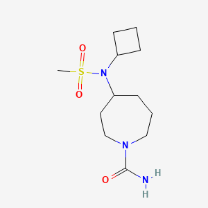 4-[Cyclobutyl(methylsulfonyl)amino]azepane-1-carboxamide