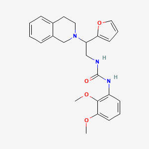 molecular formula C24H27N3O4 B2889548 1-(2-(3,4-dihydroisoquinolin-2(1H)-yl)-2-(furan-2-yl)ethyl)-3-(2,3-dimethoxyphenyl)urea CAS No. 1211650-84-8