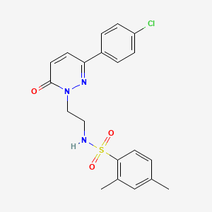 N-(2-(3-(4-chlorophenyl)-6-oxopyridazin-1(6H)-yl)ethyl)-2,4-dimethylbenzenesulfonamide