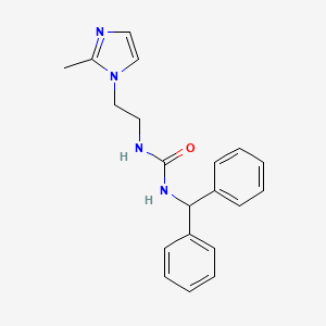 1-benzhydryl-3-(2-(2-methyl-1H-imidazol-1-yl)ethyl)urea