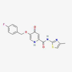 5-((4-fluorobenzyl)oxy)-N-(4-methylthiazol-2-yl)-4-oxo-1,4-dihydropyridine-2-carboxamide