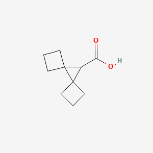 molecular formula C10H14O2 B2889563 Dispiro[3.0.35.14]nonane-9-carboxylic acid CAS No. 933690-42-7