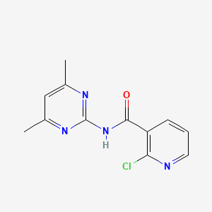 molecular formula C12H11ClN4O B2889565 2-chloro-N-(4,6-dimethyl-2-pyrimidinyl)nicotinamide CAS No. 57841-85-7