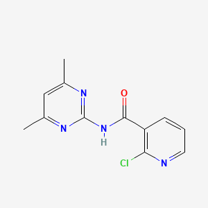 molecular formula C12H11ClN4O B2889565 2-氯-N-(4,6-二甲基-2-嘧啶基)烟酰胺 CAS No. 57841-85-7