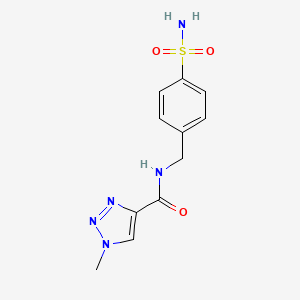 molecular formula C11H13N5O3S B2889570 1-甲基-N-(4-磺酰胺基苄基)-1H-1,2,3-三唑-4-甲酰胺 CAS No. 1207051-96-4
