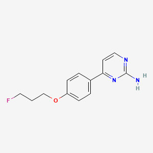 molecular formula C13H14FN3O B2889571 4-[4-(3-氟丙氧基)苯基]嘧啶-2-胺 CAS No. 477889-32-0