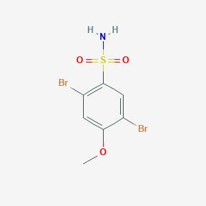 molecular formula C7H7Br2NO3S B2889572 2,5-Dibromo-4-methoxybenzene-1-sulfonamide CAS No. 2230800-25-4