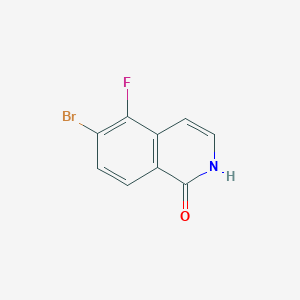 molecular formula C9H5BrFNO B2889576 6-Bromo-5-fluoroisoquinolin-1(2H)-one CAS No. 1445564-00-0
