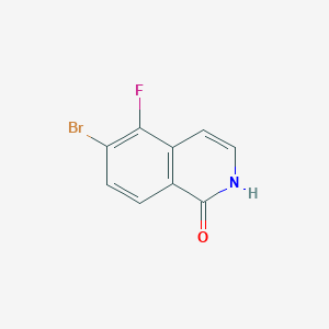 molecular formula C9H5BrFNO B2889576 6-溴-5-氟异喹啉-1(2H)-酮 CAS No. 1445564-00-0