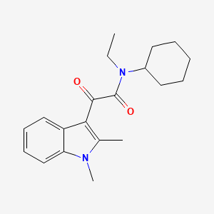 molecular formula C20H26N2O2 B2889579 N-cyclohexyl-2-(1,2-dimethylindol-3-yl)-N-ethyl-2-oxoacetamide CAS No. 862813-85-2