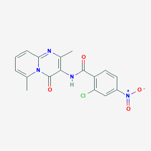 molecular formula C17H13ClN4O4 B2889589 2-chloro-N-(2,6-dimethyl-4-oxo-4H-pyrido[1,2-a]pyrimidin-3-yl)-4-nitrobenzamide CAS No. 941923-28-0