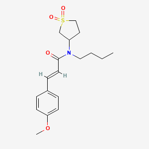 molecular formula C18H25NO4S B2889591 (E)-N-butyl-N-(1,1-dioxidotetrahydrothiophen-3-yl)-3-(4-methoxyphenyl)acrylamide CAS No. 898425-95-1
