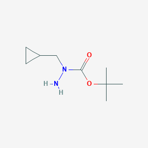 molecular formula C9H18N2O2 B2889595 1-(Cyclopropylmethyl)-hydrazinecarboxylic acid 1,1-dimethylethyl ester CAS No. 1314973-05-1