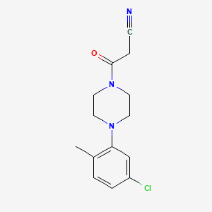 molecular formula C14H16ClN3O B2889599 3-[4-(5-Chloro-2-methylphenyl)piperazin-1-yl]-3-oxopropanenitrile CAS No. 727704-77-0