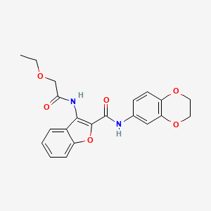 N-(2,3-dihydrobenzo[b][1,4]dioxin-6-yl)-3-(2-ethoxyacetamido)benzofuran-2-carboxamide