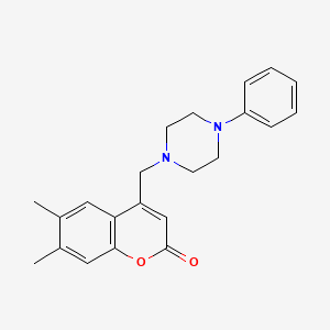 6,7-Dimethyl-4-[(4-phenylpiperazin-1-yl)methyl]chromen-2-one