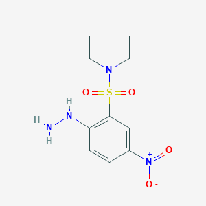 molecular formula C10H16N4O4S B2889615 N,N-diethyl-2-hydrazinyl-5-nitrobenzene-1-sulfonamide CAS No. 119191-82-1