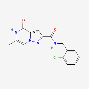 N-(2-chlorobenzyl)-6-methyl-4-oxo-4,5-dihydropyrazolo[1,5-a]pyrazine-2-carboxamide