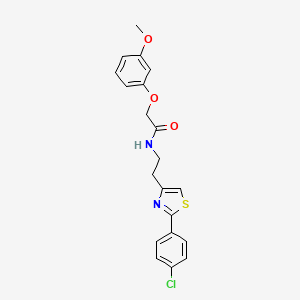 molecular formula C20H19ClN2O3S B2889622 N-{2-[2-(4-氯苯基)-1,3-噻唑-4-基]乙基}-2-(3-甲氧基苯氧基)乙酰胺 CAS No. 946328-80-9