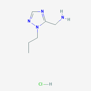 molecular formula C6H13ClN4 B2889626 (2-丙基-1,2,4-三唑-3-基)甲胺;盐酸盐 CAS No. 2361644-55-3