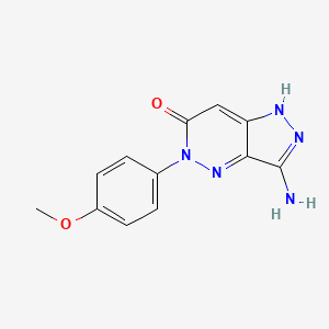 molecular formula C12H11N5O2 B2889628 3-amino-5-(4-methoxyphenyl)-1,5-dihydro-6H-pyrazolo[4,3-c]pyridazin-6-one CAS No. 338395-98-5