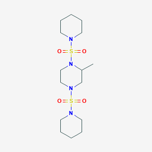 molecular formula C15H30N4O4S2 B288963 2-Methyl-1,4-bis(piperidin-1-ylsulfonyl)piperazine 