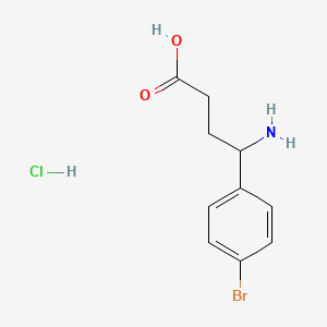 molecular formula C10H13BrClNO2 B2889632 4-Amino-4-(4-bromophenyl)butanoic acid hydrochloride CAS No. 2126163-07-1