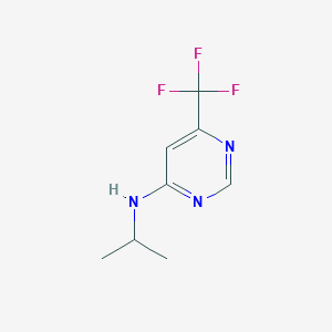 molecular formula C8H10F3N3 B2889635 N-(propan-2-yl)-6-(trifluoromethyl)pyrimidin-4-amine CAS No. 2012976-30-4