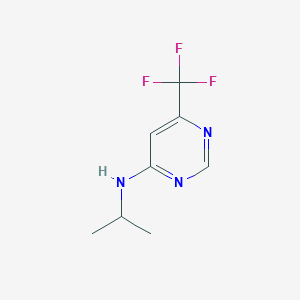 molecular formula C8H10F3N3 B2889635 N-(丙烷-2-基)-6-(三氟甲基)嘧啶-4-胺 CAS No. 2012976-30-4