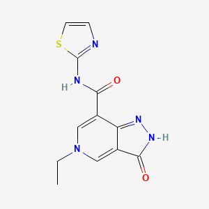 molecular formula C12H11N5O2S B2889638 5-乙基-3-氧代-N-(噻唑-2-基)-3,5-二氢-2H-吡唑并[4,3-c]吡啶-7-甲酰胺 CAS No. 1219903-74-8