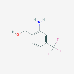 molecular formula C8H8F3NO B2889652 (2-Amino-4-(trifluoromethyl)phenyl)methanol CAS No. 186602-93-7