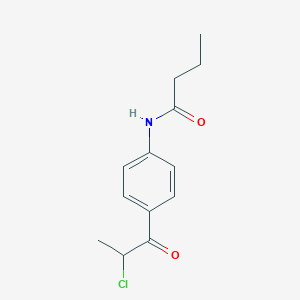 N-[4-(2-chloropropanoyl)phenyl]butanamide