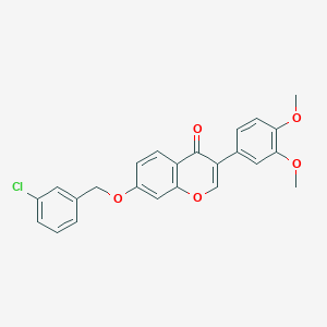 7-((3-chlorobenzyl)oxy)-3-(3,4-dimethoxyphenyl)-4H-chromen-4-one