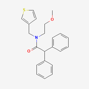 molecular formula C22H23NO2S B2889662 N-(2-methoxyethyl)-2,2-diphenyl-N-(thiophen-3-ylmethyl)acetamide CAS No. 1219913-51-5