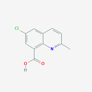 molecular formula C11H8ClNO2 B2889664 6-Chloro-2-methylquinoline-8-carboxylic acid CAS No. 1369177-63-8