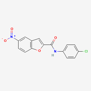 molecular formula C15H9ClN2O4 B2889677 N-(4-chlorophenyl)-5-nitro-1-benzofuran-2-carboxamide CAS No. 868152-90-3