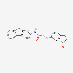 molecular formula C24H19NO3 B2889679 N-(9H-芴-2-基)-2-((3-氧代-2,3-二氢-1H-茚-5-基)氧基)乙酰胺 CAS No. 1203046-44-9